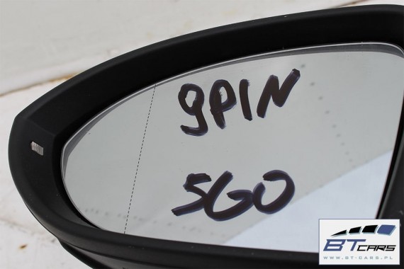 VW GOLF VII 7 LUSTERKO DRZWI LEWE 9 PIN zewnętrzne pinów kabli przewodów el.składan 9pin 5G LA7W - srebrny (silber)