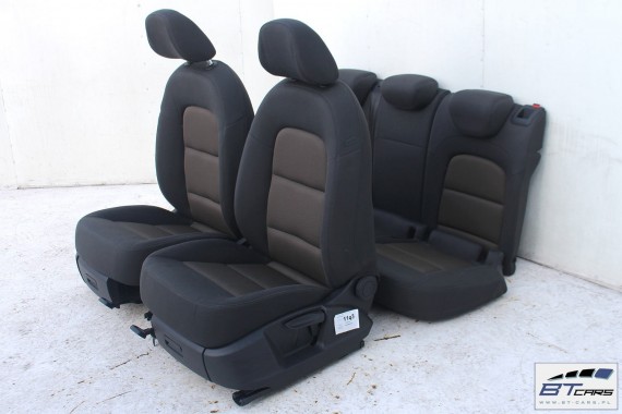AUDI Q3 FOTELE KOMPLET FOTELI siedzeń siedzenia fotel tapicerka 8U welur przebieg 10045 kilometrów szaro-brązowe