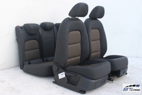 AUDI Q3 FOTELE KOMPLET FOTELI siedzeń siedzenia fotel tapicerka 8U welur przebieg 10045 kilometrów szaro-brązowe