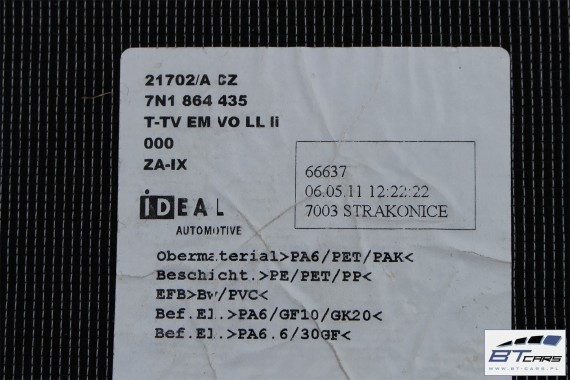 VW SHARAN DYWANIKI WYCIERACZKI PODŁOGI 7N1864435 7N0864452B 7N1864436 7N0864452 7N1864436 7N1863011 7N1863011B 7N1863011F 7N