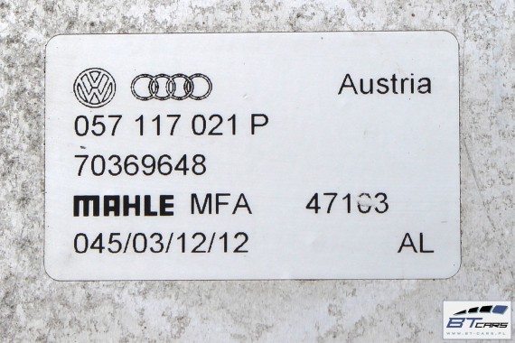 AUDI A8 Q7 CHLODNICA OLEJU SILNIKA 057117021P 057 117 021 P 057117021P 057117021P 057117021P 057117021P 057117021P 057117021P