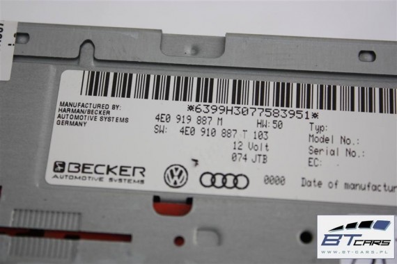 AUDI A4 A5 A8 Q7 CZYTNIK DVD MMI 2G 4E0919887M NAVI 4E0919887M 4E0910887T 4E0910888P 4E0910887C 4E0910887D 4E0910887Q 4E0910887M