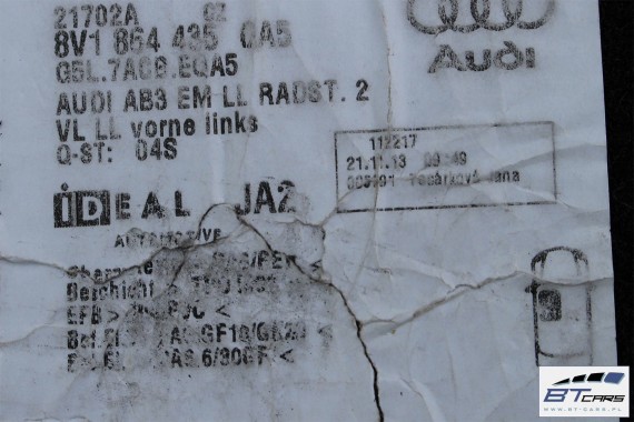 AUDI A3 DYWANIKI WYCIERACZKI PODŁOGI 8V1863691 8V3863011 dywanik QA5 czarny 8V3863011 8V1863691 8V1864435 8V1863436 8V3863011 8V