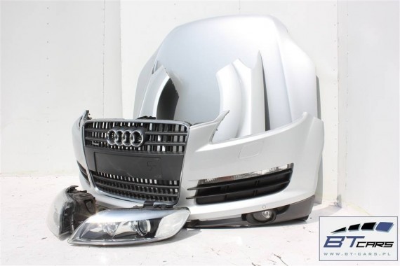 AUDI Q7 4L PRZÓD maska błotniki zderzak pas przedni lampy wzmocnienie błotnik lampa xenon  Kolor: LX7W Lodowo srebrny KOMPLETNY