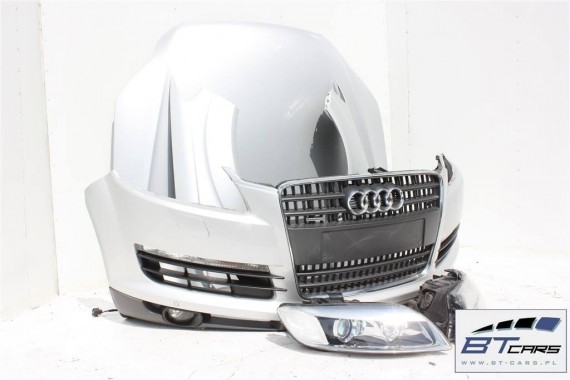 AUDI Q7 4L PRZÓD maska błotniki zderzak pas przedni lampy wzmocnienie błotnik lampa xenon  Kolor: LX7W Lodowo srebrny KOMPLETNY