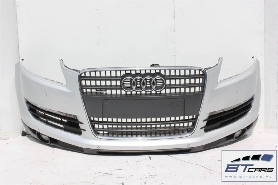 AUDI Q7 4L PRZÓD maska błotniki zderzak pas przedni lampy wzmocnienie błotnik lampa xenon  Kolor: LX7W Lodowo srebrny KOMPLETNY