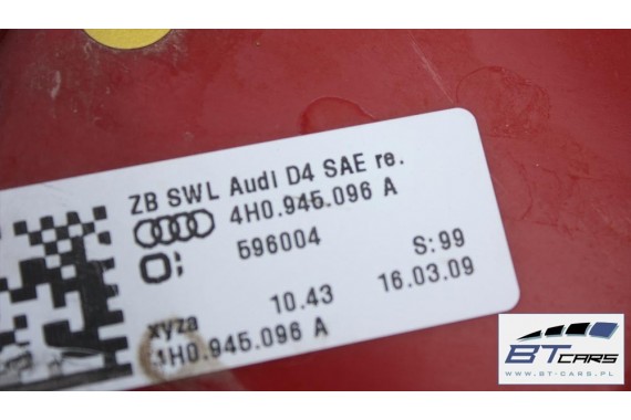 AUDI A8 LAMPA TYŁ TYLNA 4H0945095A 4H0945096A 4H0945093 4H0945094 d4 4H0 945 095 USA 4H0945095E 4H0945096E błotnika 4H0945095A