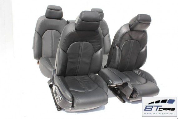 AUDI A8 FOTELE KOMPLET FOTELI siedzeń siedzenia tapicerka 4H D4 4H0 2010-2017 kolor czarny kanapa siedzisko oparcie fotel fotele