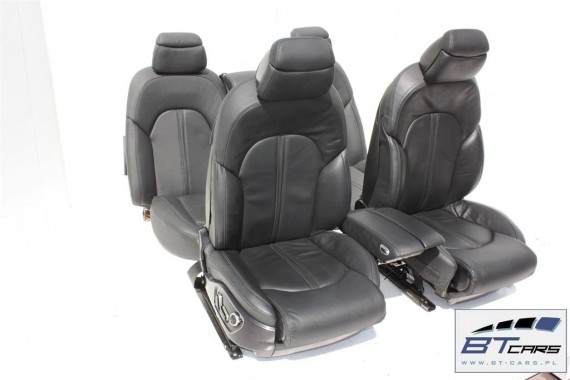 AUDI A8 FOTELE KOMPLET FOTELI siedzeń siedzenia tapicerka 4H D4 4H0 2010-2017 kolor czarny kanapa siedzisko oparcie fotel fotele