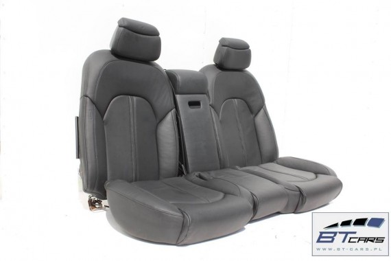 AUDI A8 FOTELE KOMPLET FOTELI siedzeń siedzenia tapicerka 4H D4 4H0 2010-2017 kolor czarny kanapa siedzisko oparcie fotel fotele