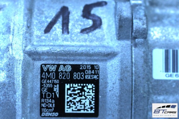 AUDI A4 A5 A6 Q7 POMPA KLIMATYZACJI KLIMY 4M0820803 4M0 820 803 SPRĘŻARKA KOMPRESOR 8W F5 GE447150 6SES14C 4M0820803  4M0820803