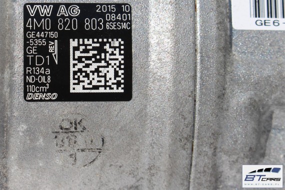 AUDI A4 A5 A6 Q7 POMPA KLIMATYZACJI KLIMY 4M0820803 4M0 820 803 SPRĘŻARKA KOMPRESOR 8W F5 GE447150 6SES14C 4M0820803  4M0820803