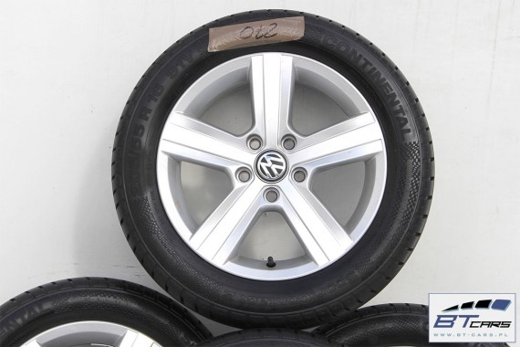 VW GOLF 7 VII SPORTSVAN FELGI 16 cali OPONY LATO KOŁA felga 5G0601025N 6,5J*16H2 ET46 opona Continental SportContact 205/55/16