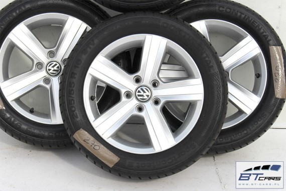 VW GOLF 7 VII SPORTSVAN FELGI 16 cali OPONY LATO KOŁA felga 5G0601025N 6,5J*16H2 ET46 opona Continental SportContact 205/55/16
