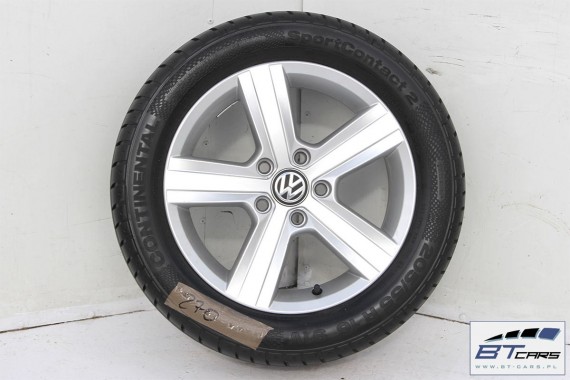 VW GOLF 7 VII SPORTSVAN FELGI 16 cali OPONY LATO KOŁA felga 5G0601025N 6,5J*16H2 ET46 opona Continental SportContact 205/55/16