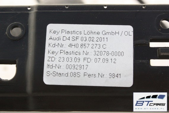 AUDI A8 MECHANIZM WINDA MONITORA EKRANU 4H0857273C 4H0 857 273 C 4H0857273D 4H0857273D 4H 4H0857273C 4H0857273E 4H0857273A