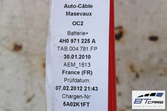 AUDI A8 PRZEWÓD PLUSOWY AKUMULATORA 4H0971225A 4H0 971 225 A 4H D4