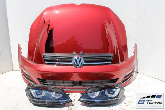 VW GOLF 7 PRZÓD Highline LA3X maska błotniki zderzak pas przedni lampy wzmocnienie błotnik lampa Xenon LED 5G czerwony KOMPLETNY