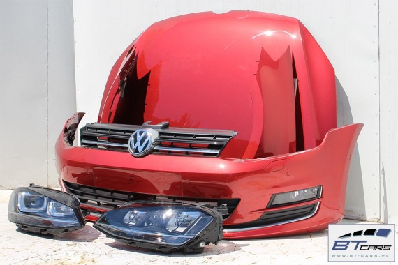 VW GOLF 7 PRZÓD Highline LA3X maska błotniki zderzak pas przedni lampy wzmocnienie błotnik lampa Xenon LED 5G czerwony KOMPLETNY