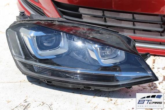 VW GOLF 7 PRZÓD Highline LA3X maska błotniki zderzak pas przedni lampy wzmocnienie błotnik lampa Xenon LED 5G czerwony KOMPLETNY