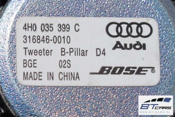 AUDI A8 GŁOŚNIKI NAGŁOŚNIENIE BOSE 4H 4H0035411A 4H1035401 4H1035402 4H0035297 4H1035481A 4H0035402 4H0035397 4H0035399B C