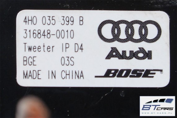 AUDI A8 GŁOŚNIKI NAGŁOŚNIENIE BOSE 4H 4H0035411A 4H1035401 4H1035402 4H0035297 4H1035481A 4H0035402 4H0035397 4H0035399B C