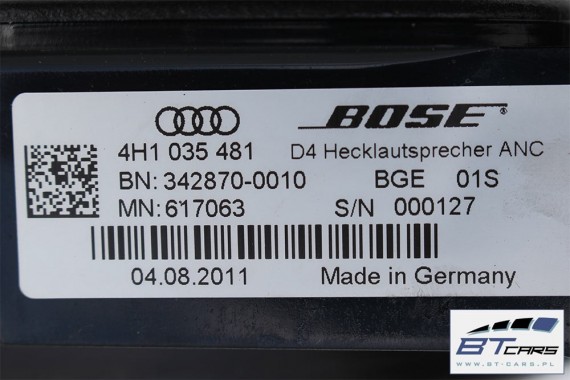 AUDI A8 GŁOŚNIKI NAGŁOŚNIENIE BOSE 4H 4H0035411A 4H1035401 4H1035402 4H0035297 4H1035481A 4H0035402 4H0035397 4H0035399B C