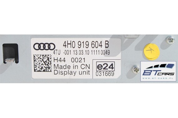 AUDI A8 MONITOR 8'' WYSWIETLACZ LCD 8 CALI 4H0919604B 4H0919604C 4H0919604D 4H0919604F 4H0919604G 4H0919604H 4H0 919 604 B 4H d4