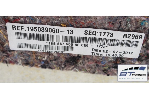 VW SCIROCCO PODSUFITKA TAPICERKA CE6 - czarny tytanowy 1K8867500AF 1K8 867 500 AF 1K8867500AF 1K8867500AF 1K8867500AF 1K8867500