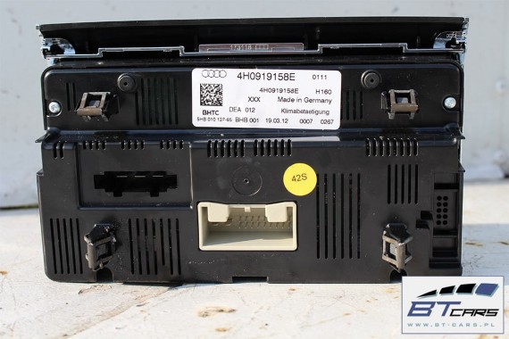 AUDI A8 PANEL KLIMATYZACJI TYLNY TYŁ 4H0919158E 4H0919158L moduł sterownik nawiewu klimy 4H0 919 158 E 4H0919158E 4H0919158L d4