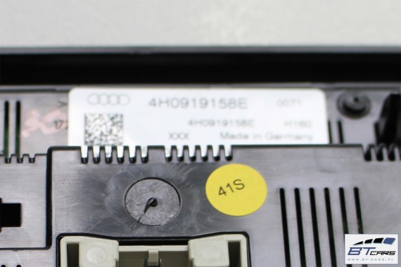 AUDI A8 PANEL KLIMATYZACJI TYLNY TYŁ 4H0919158E 4H0919158L moduł sterownik nawiewu klimy 4H0 919 158 E 4H0919158E 4H0919158L d4