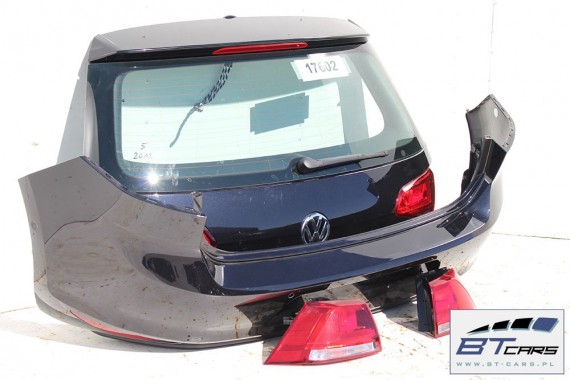 VW GOLF 7 VII TYŁ ZDERZAK + KLAPA BAGAŻNIKA + LAMPY lampa tylny 5G Kolor: LC9X - głęboka czerń