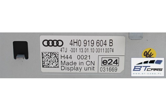 AUDI A8 MONITOR 8'' WYSWIETLACZ LCD 8 CALI 4H0919604B 4H0919604C 4H0919604D 4H0919604F 4H0919604G 4H0919604H 4H0 919 604 B 4H d4
