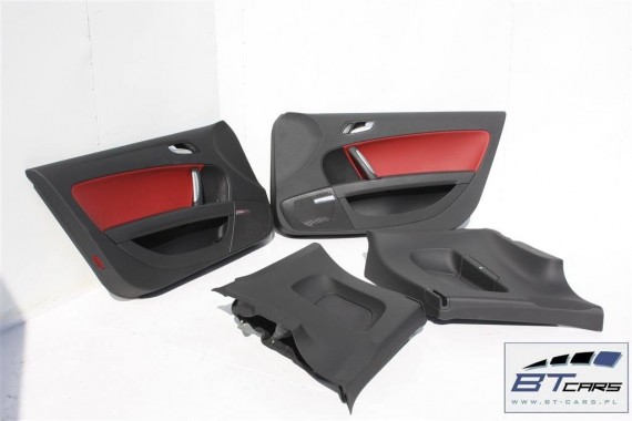 AUDI TT BOCZEK BOCZKI DRZWI TAPICERKA komplet 8J0 8J drzwiowe skóra 8J1867103 8J1867104 8J1867173 8J1867174 czarne czerwone