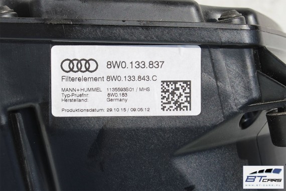 AUDI A4 A5 OBUDOWA FILTR POWIETRZA 8W0133837 8W0133835 8W0133843C 8W0 133 837 B9 F5 8W0133837AB 8W0133835AB 8W0133837 8W0133835