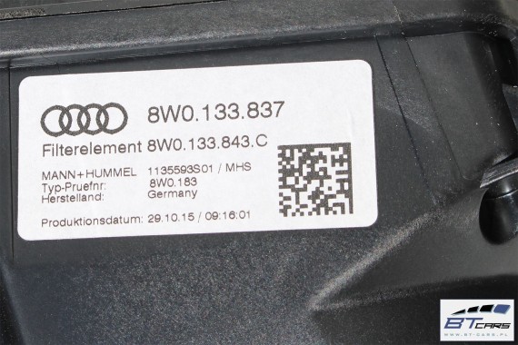 AUDI A4 A5 OBUDOWA FILTR POWIETRZA 8W0133837 8W0133835 8W0133843C 8W0 133 837 B9 F5 8W0133837AB 8W0133835AB 8W0133837 8W0133835