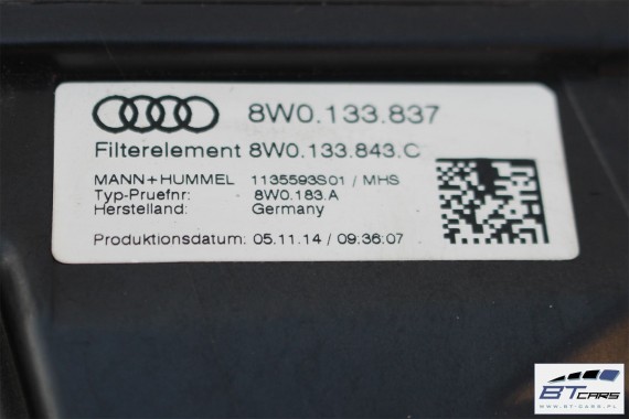 AUDI A4 A5 OBUDOWA FILTR POWIETRZA 8W0133837 8W0133835 8W0133843C 8W0 133 837 B9 F5 8W0133837AB 8W0133835AB 8W0133837 8W0133835