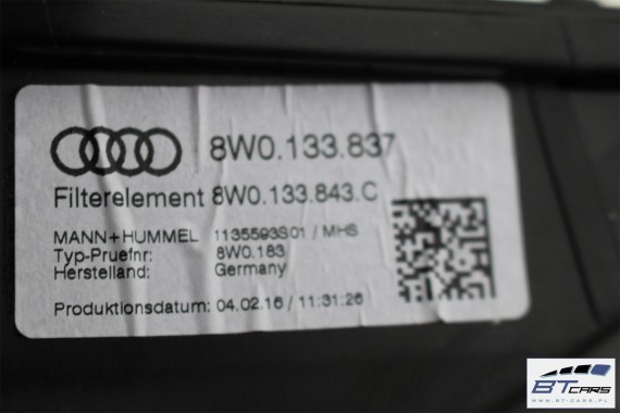 AUDI A4 A5 OBUDOWA FILTR POWIETRZA 8W0133837 8W0133835 8W0133843C 8W0 133 837 B9 F5 8W0133837AB 8W0133835AB 8W0133837 8W0133835