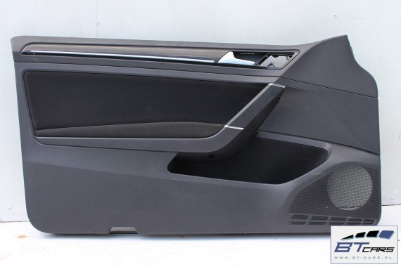 VW GOLF 7 VII GTD FOTELE KOMPLET FOTELI siedzeń siedzenia fotel tapicerka 5G 5G3 welur kolor czarno - szary 5G0 wersja 3 - drzwi