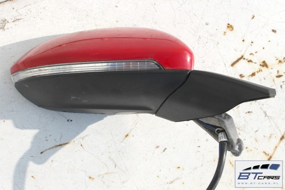 VW GOLF VII 7 LUSTERKO ZEWNĘTRZNE DRZWI PRAWE 13 PIN zewnętrzne pinów kabli przewodów 13pin 5G LY3D - czerwony el.składane