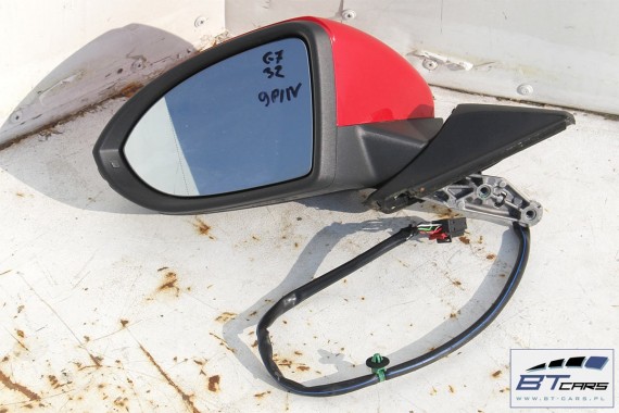 VW GOLF 7 VII LUSTERKO ZEWNĘTRZNE DRZWI LEWE 9 pin pinów kabli przewodów 9pin 5G LY3D - czerwony el.składane
