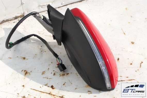 VW GOLF 7 VII LUSTERKO ZEWNĘTRZNE DRZWI LEWE 9 pin pinów kabli przewodów 9pin 5G LY3D - czerwony el.składane