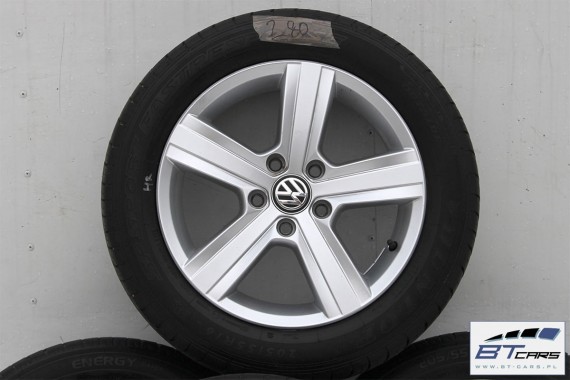 VW GOLF 7 VII SPORTSVAN FELGI 16 OPONY LATO KOŁA felga 5G0601025P 6,5J*16H2 ET46 opona Dunlop SP Sport FastResponse 205/55/16 91