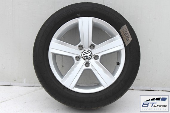 VW GOLF 7 VII SPORTSVAN FELGI 16 OPONY LATO KOŁA felga 5G0601025P 6,5J*16H2 ET46 opona Dunlop SP Sport FastResponse 205/55/16 91