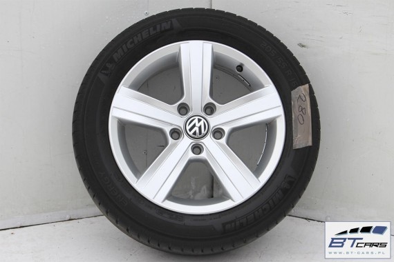 VW GOLF 7 VII SPORTSVAN FELGI 16 OPONY LATO KOŁA felga 5G0601025P 6,5J*16H2 ET46 opona Dunlop SP Sport FastResponse 205/55/16 91