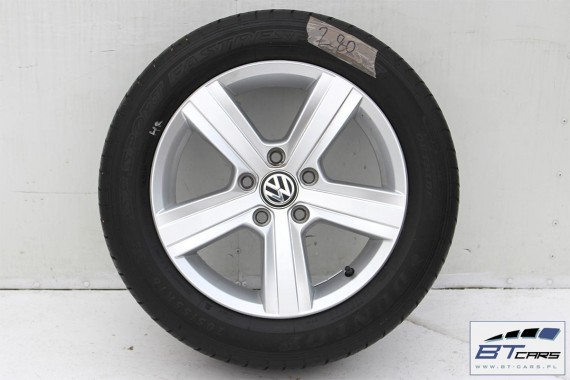 VW GOLF 7 VII SPORTSVAN FELGI 16 OPONY LATO KOŁA felga 5G0601025P 6,5J*16H2 ET46 opona Dunlop SP Sport FastResponse 205/55/16 91