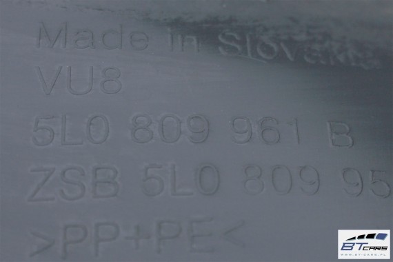 SKODA YETI NADKOLE PRZÓD PRZEDNIE 5L0809961B 5L0 809 961 B 5L0809962B 5L0 809 962 B