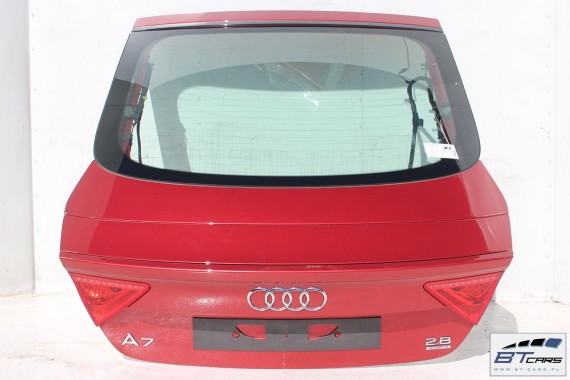AUDI A7 KOMPLETNY TYŁ ZDERZAK + KLAPA BAGAŻNIKA + LAMPY lampa tylny szyba 4G8 Kolor: LZ3F - czerwony (granatrot)