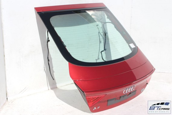 AUDI A7 KOMPLETNY TYŁ ZDERZAK + KLAPA BAGAŻNIKA + LAMPY lampa tylny szyba 4G8 Kolor: LZ3F - czerwony (granatrot)