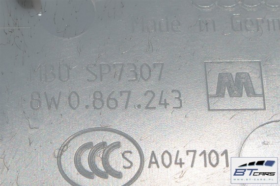 AUDI A4 SEDAN PODSUFITKA + SŁUPKI + BLENDY 8W5867506B 8W5 867 506 B 8W słupek A+B+C+D 8W0867233A 8W0867243 8W5867245 8W0857551